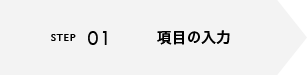 項目の入力